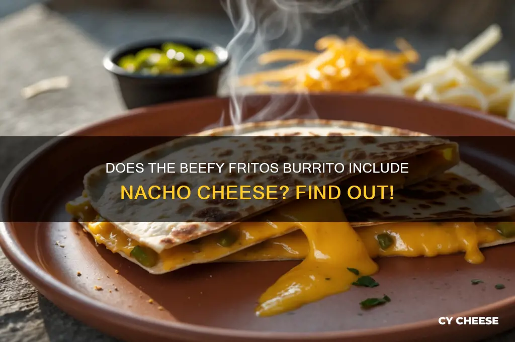 does beefy fritos burrito come with nacho cheese