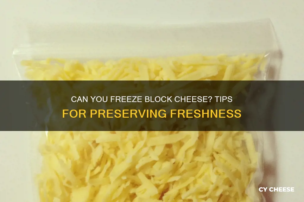 does block cheese freeze well