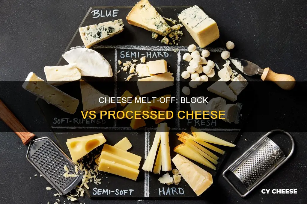 does block cheese melt the same as processed cheese