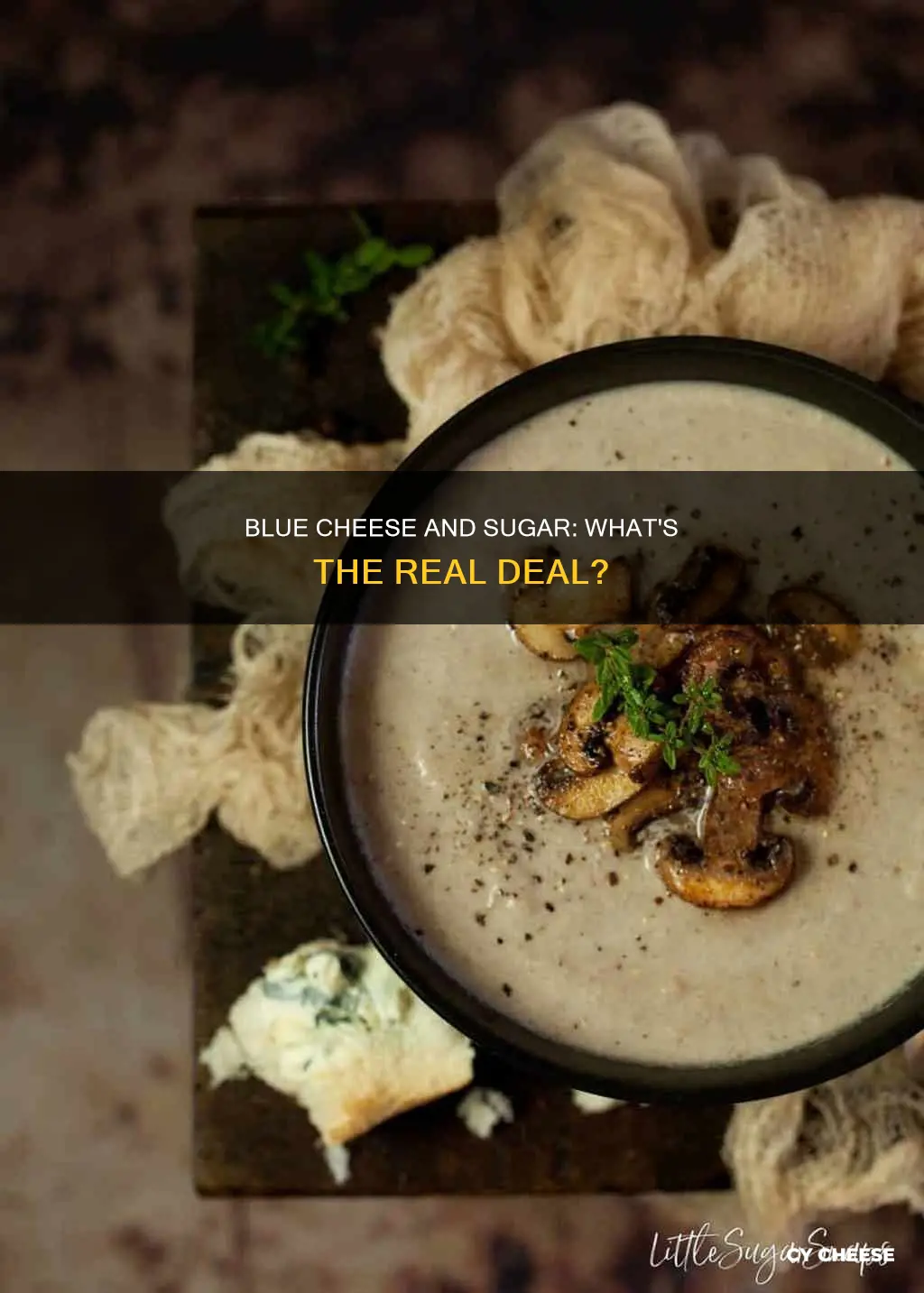 does blue cheese contain sugar