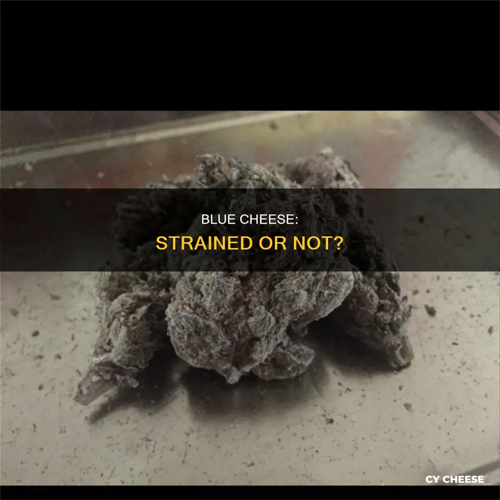 does blue cheese get strained