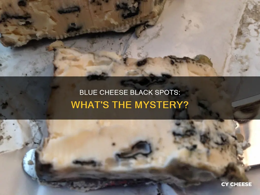 does blue cheese have black spots