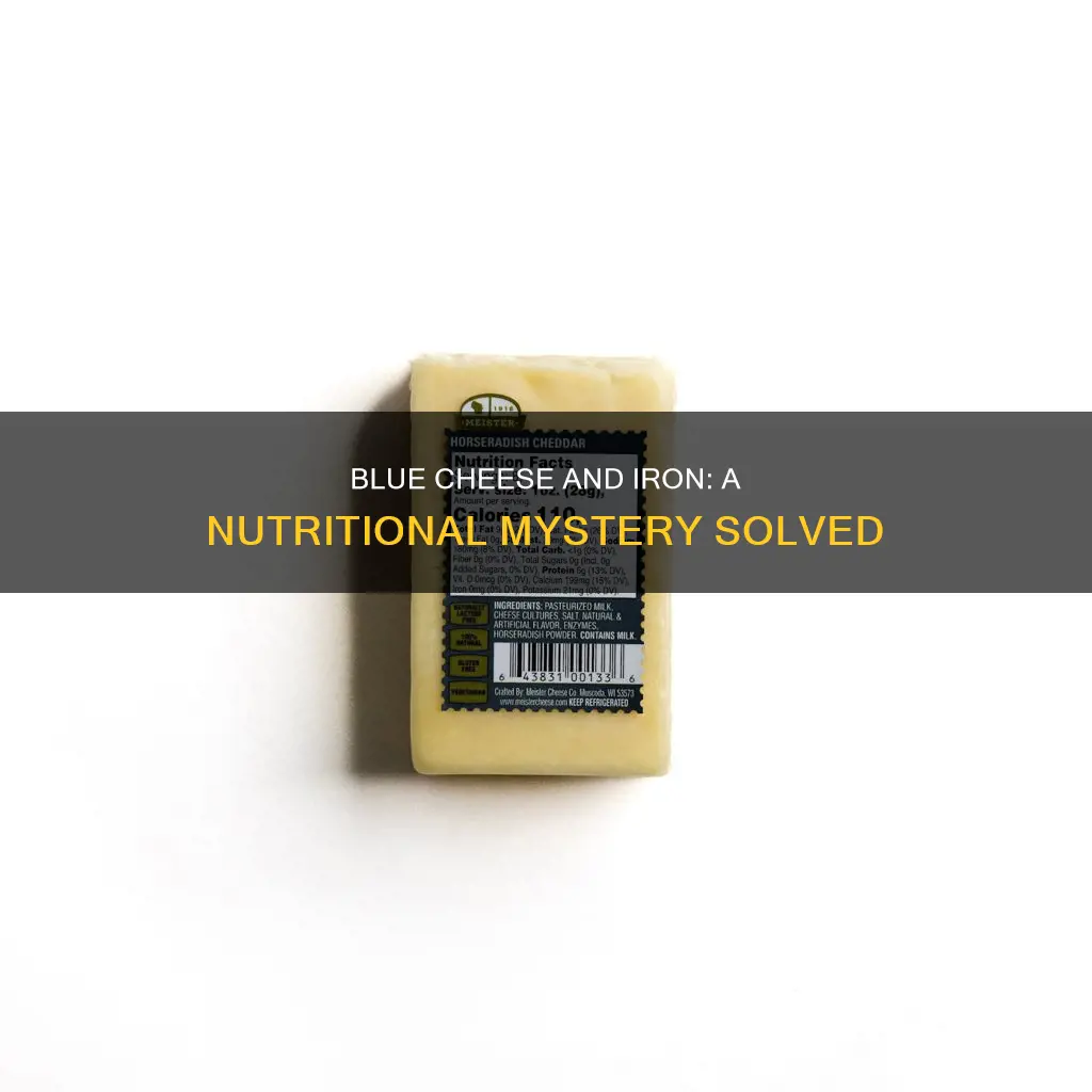 does blue cheese have iron