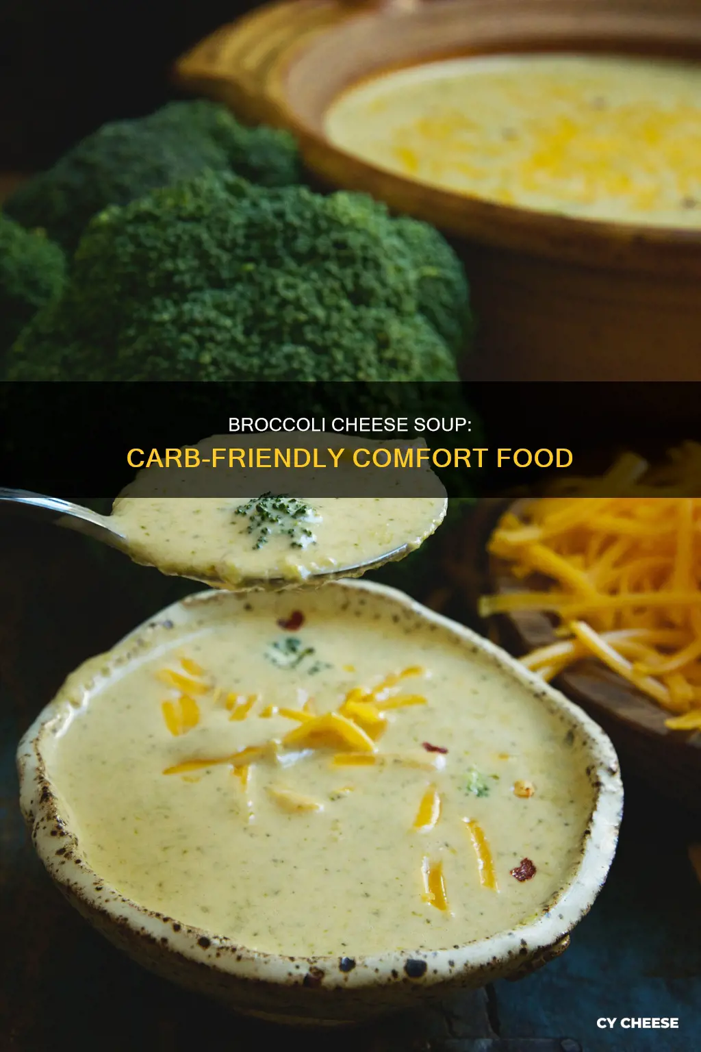does broccoli and cheese soup have carbs