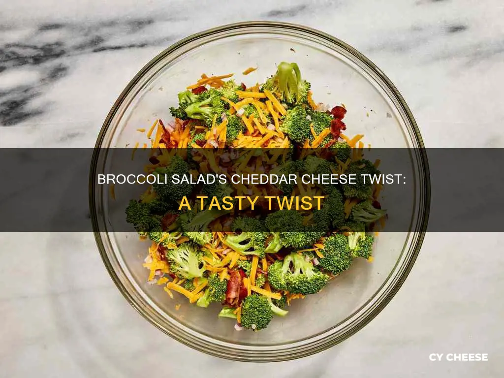 does broccoli salad have cheddar cheese