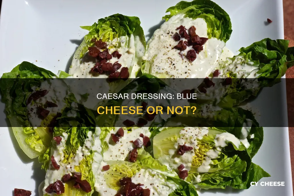 does caesar dressing have blue cheese