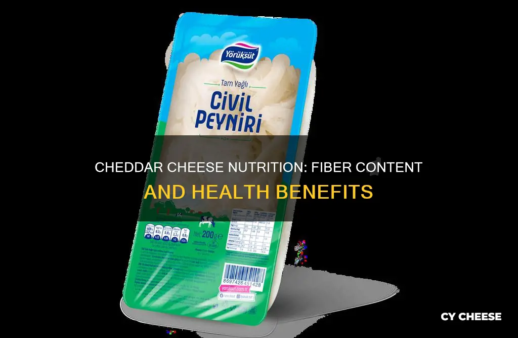 does cheddar cheese have fiber