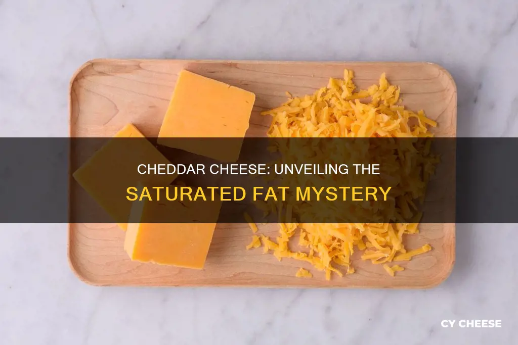 does cheddar cheese have saturated fat