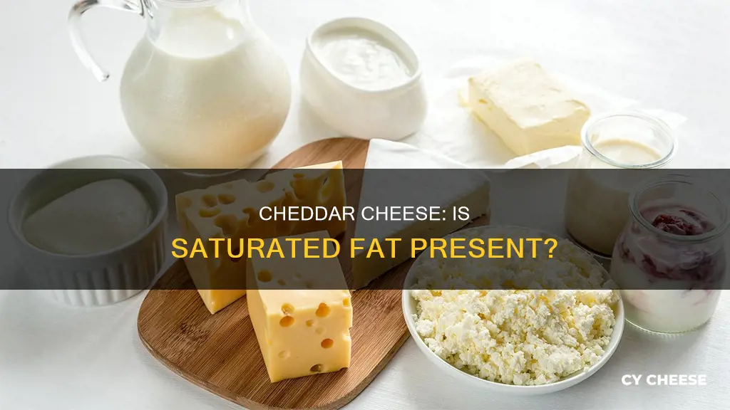 does cheddar cheese have saturated fat
