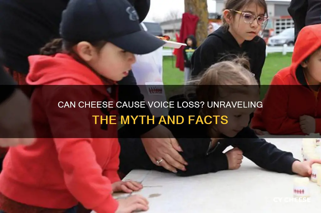does cheese affect cause you to lose your voice