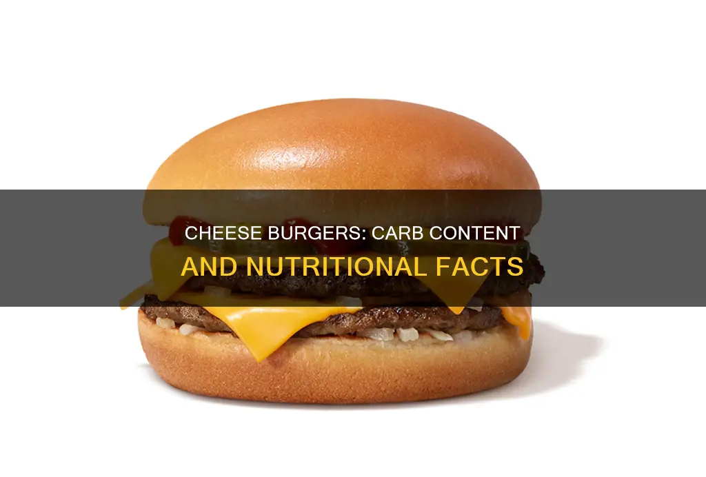 does cheese burgers have lots of carbs
