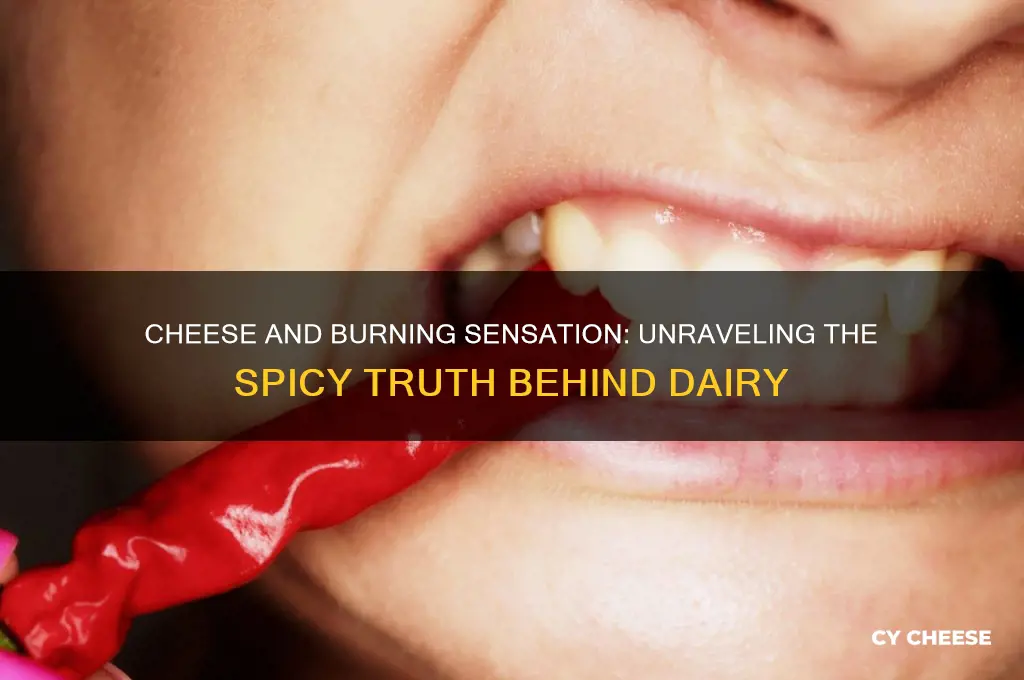 does cheese cause burning sensation