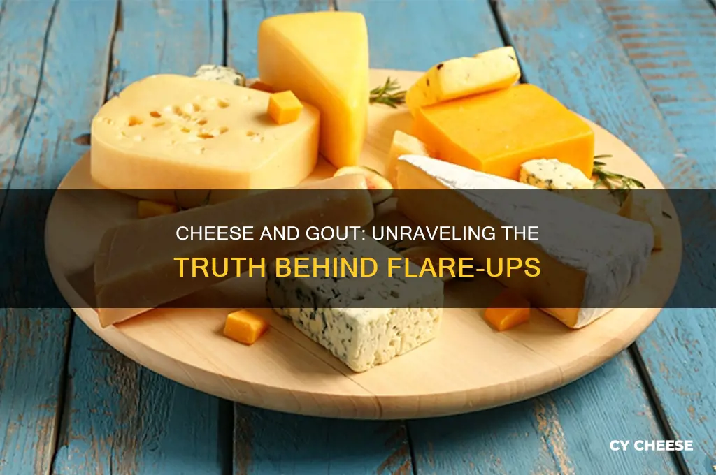 does cheese cause gout flares
