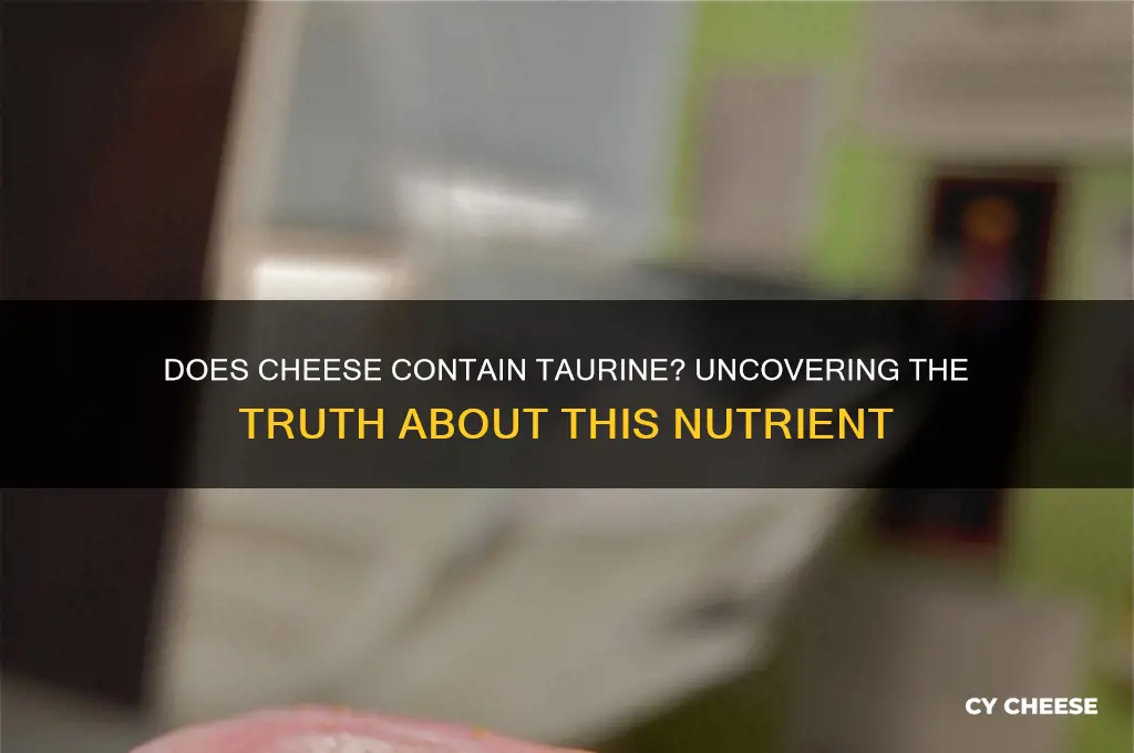 does cheese contain taurine