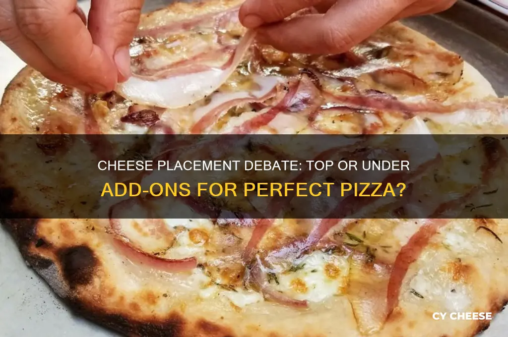 does cheese go on top or under other add ons