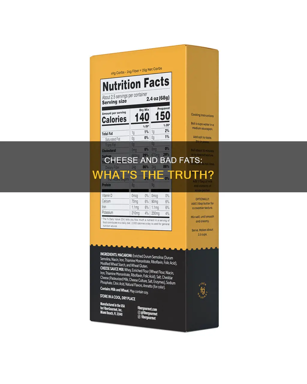 does cheese have any bad fats