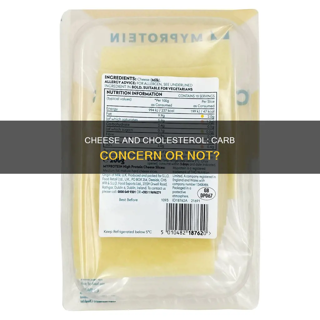 does cheese have cholesterole and carbs