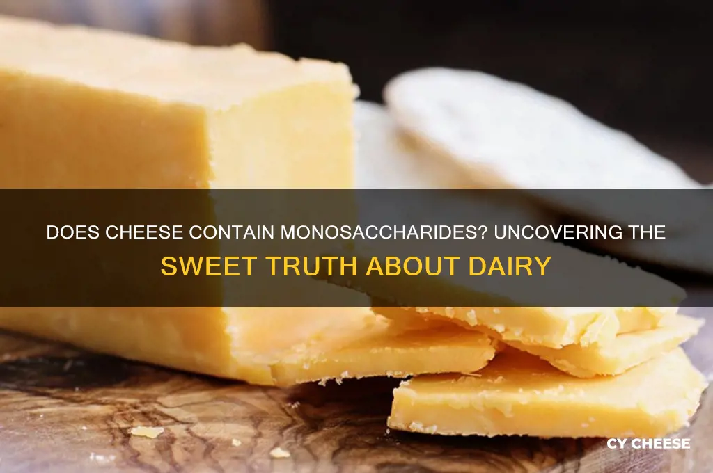 does cheese have monosaccharides
