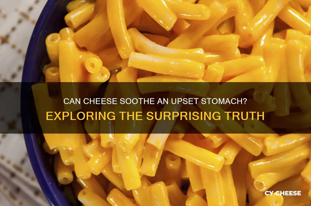 does cheese help upset stomach