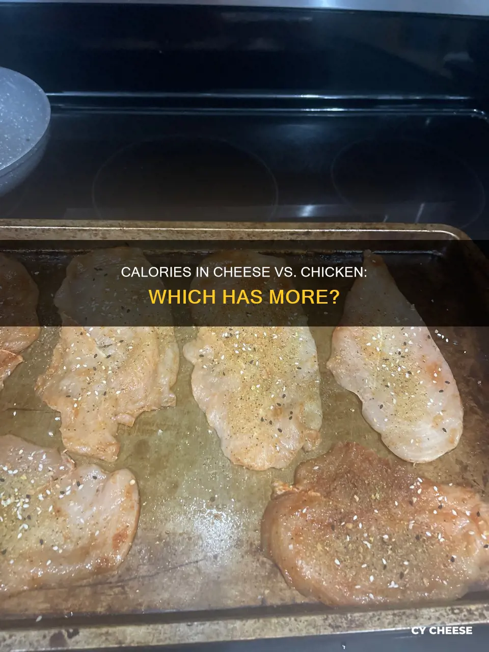 does cheese or chicken have more calories