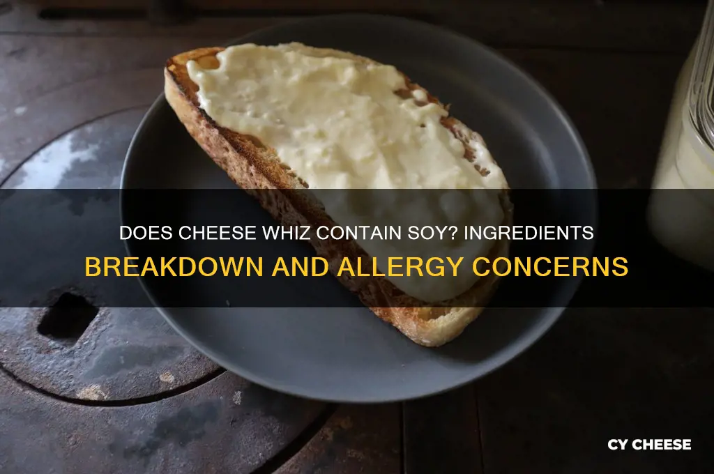 does cheese whiz contain soy