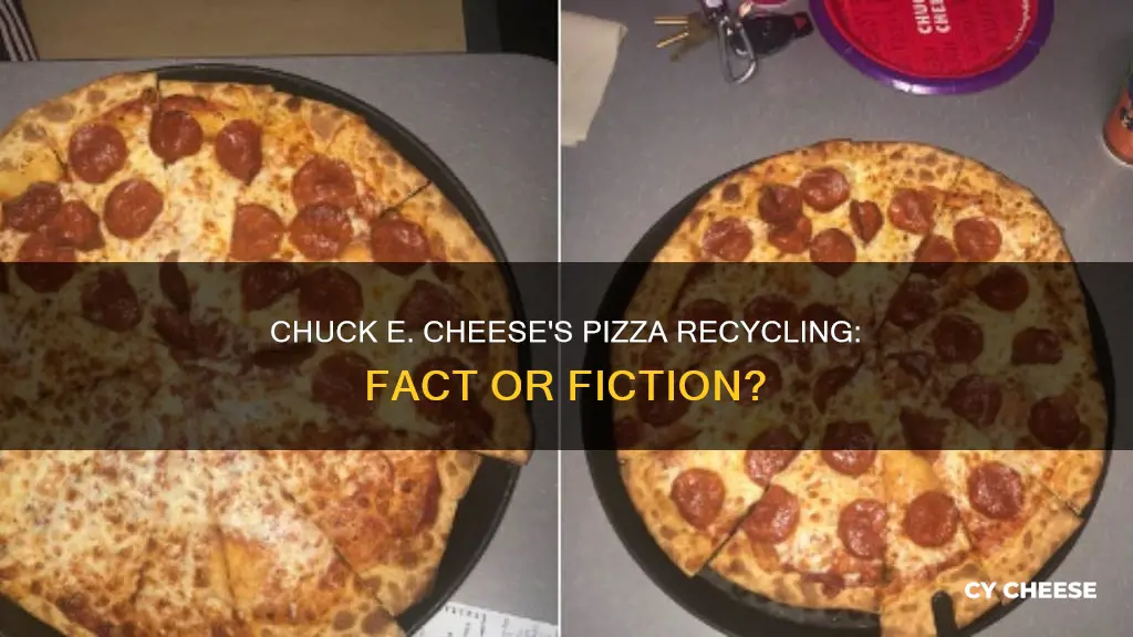 does chuck e cheese really recycled pizza