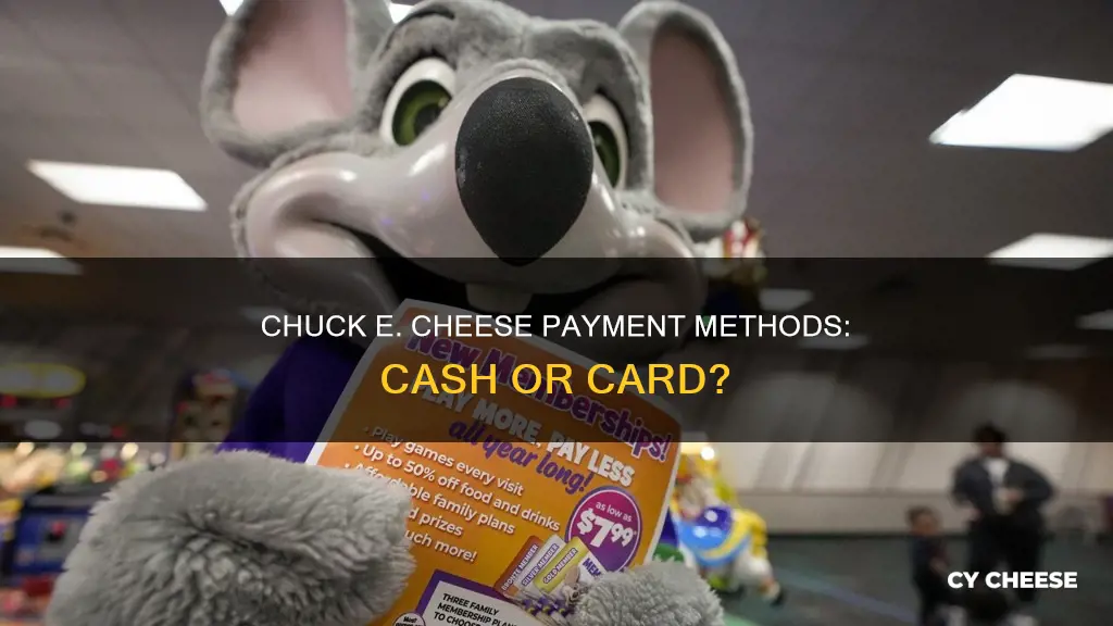 does chuck e cheese take cash