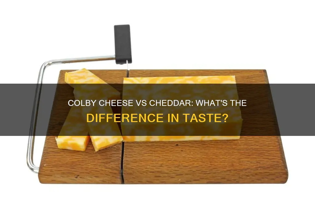 does colby cheese taste like cheddar