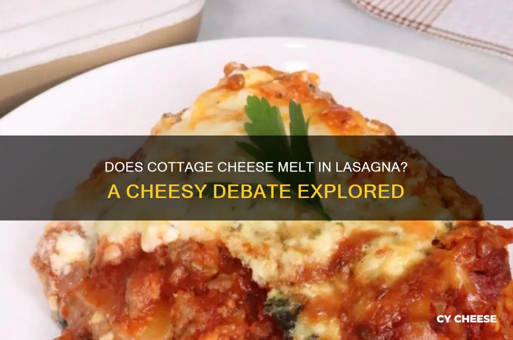 does cottage cheese melt in lasagna