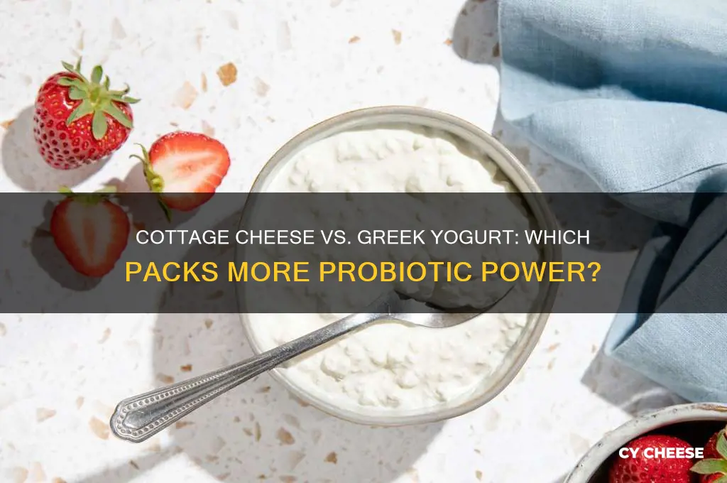 does cottage cheese or greek yogurt have more probiotics