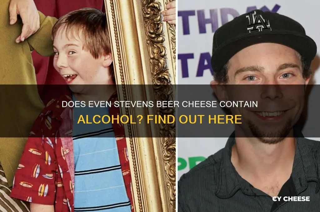 does even stevens beer cheese have alcohol in it