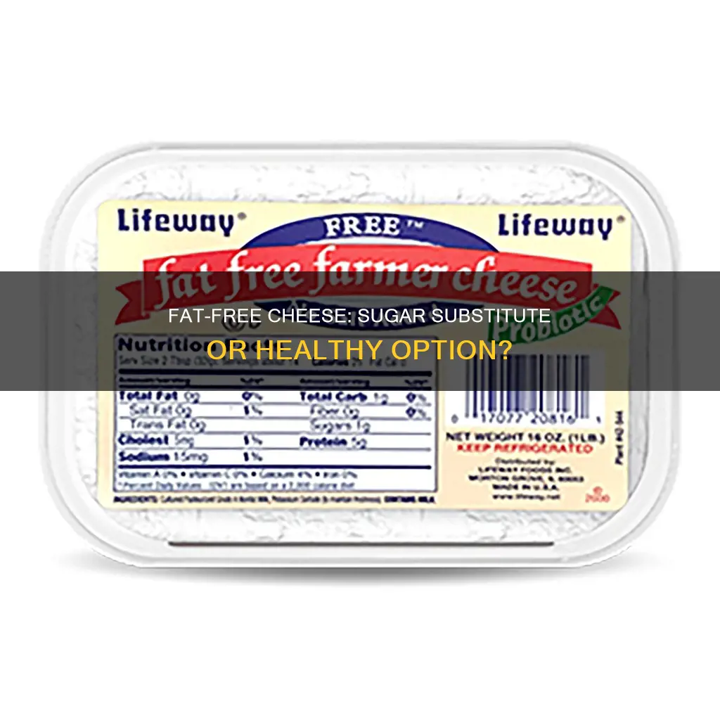does fat free cheese have sugar