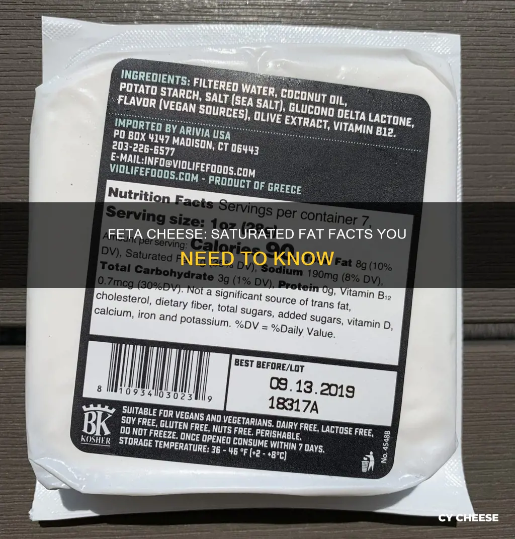 does feta cheese have a lot of saturated fat