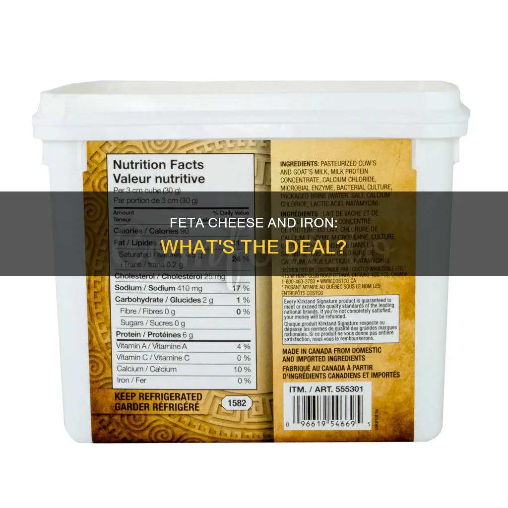does feta cheese have iron