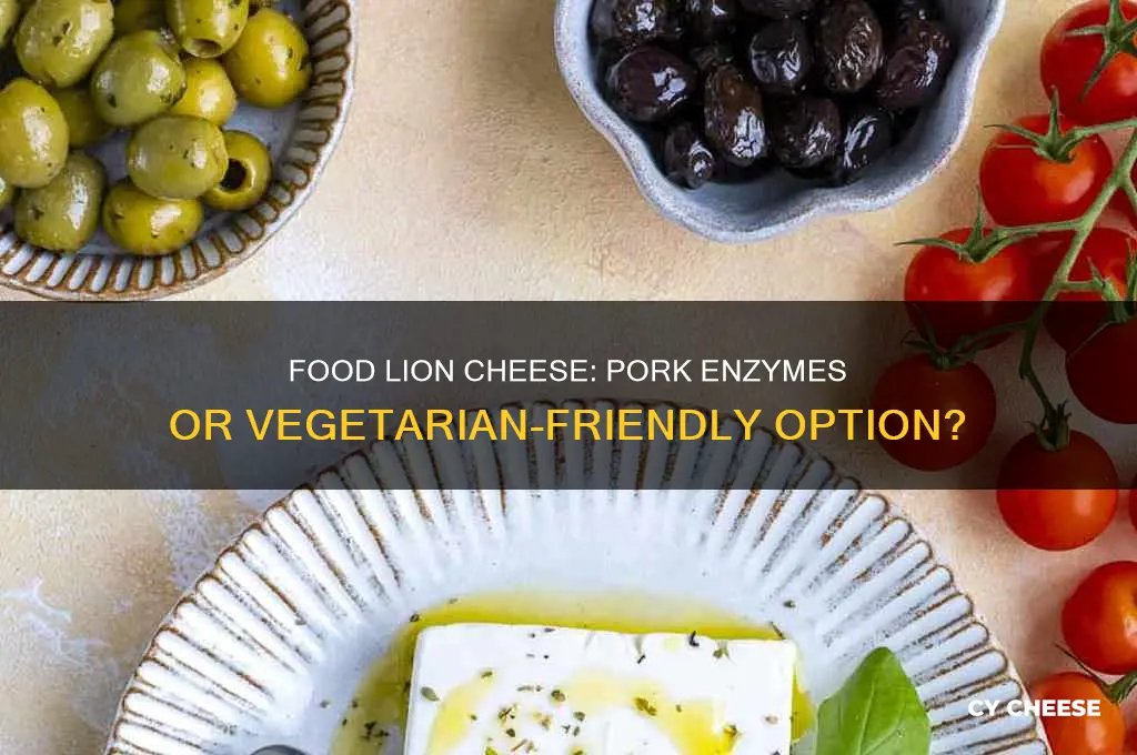 does food lion brand cheese contain pork enzymes