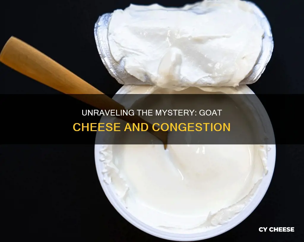 does goat cheese cause congestion