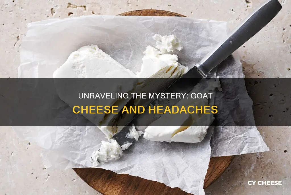 does goat cheese cause headaches