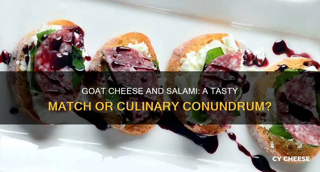 does goat cheese go with salami