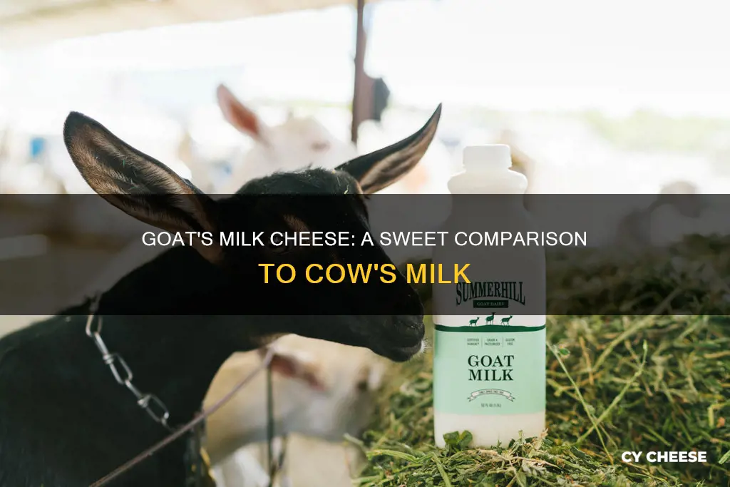 does goat milk cheese have less sugar than cow