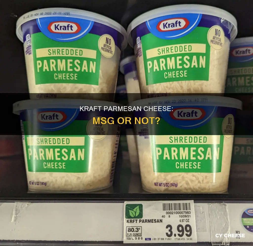 does kraft parmesan cheese have msg