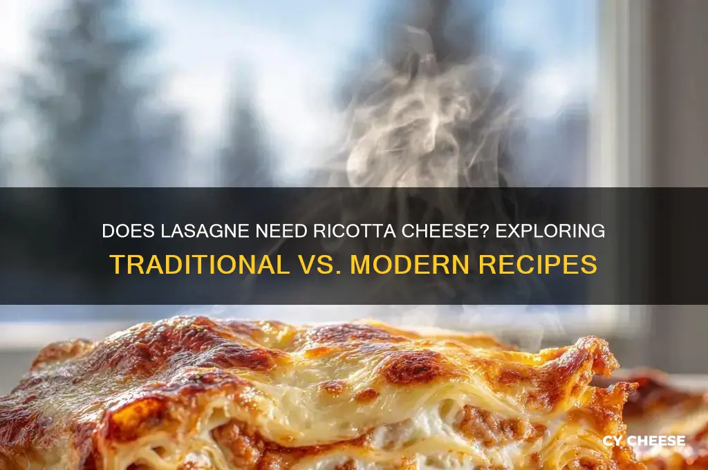 does lasagne need ricotta cheese