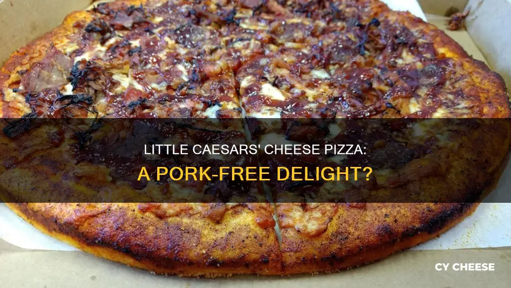 does little caesars cheese pizza have pork