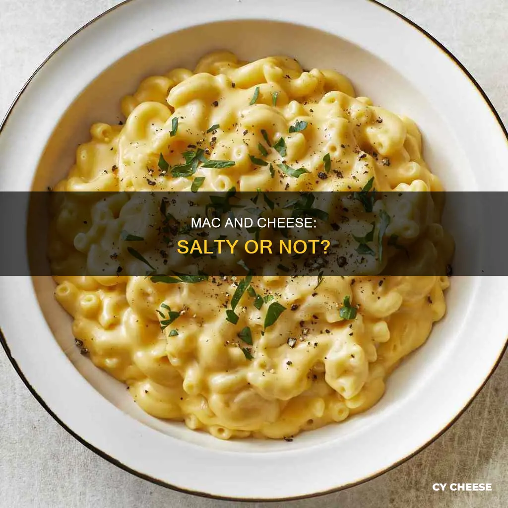 does macaroni and cheese have salt