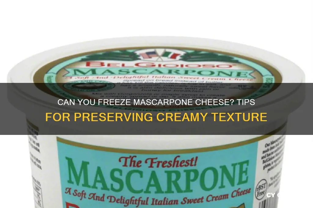 does mascarpone cheese freeze well