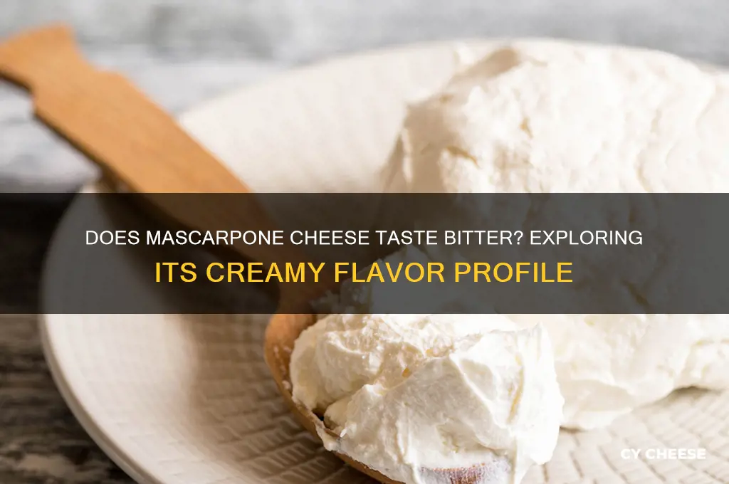 does mascarpone cheese taste bitter