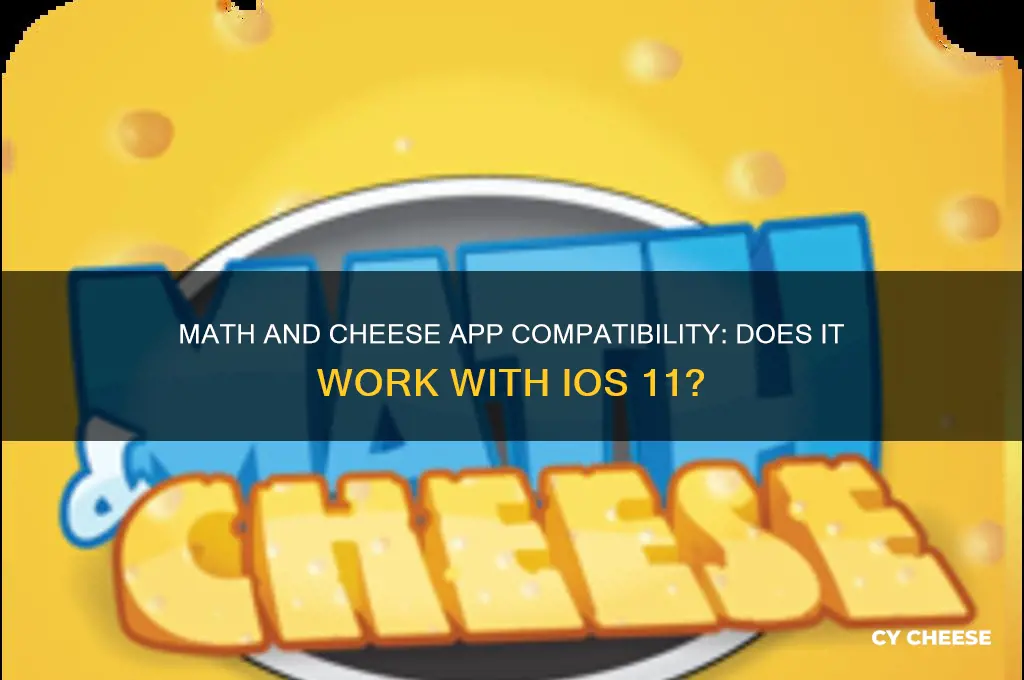 does math and cheese app work with ios 11