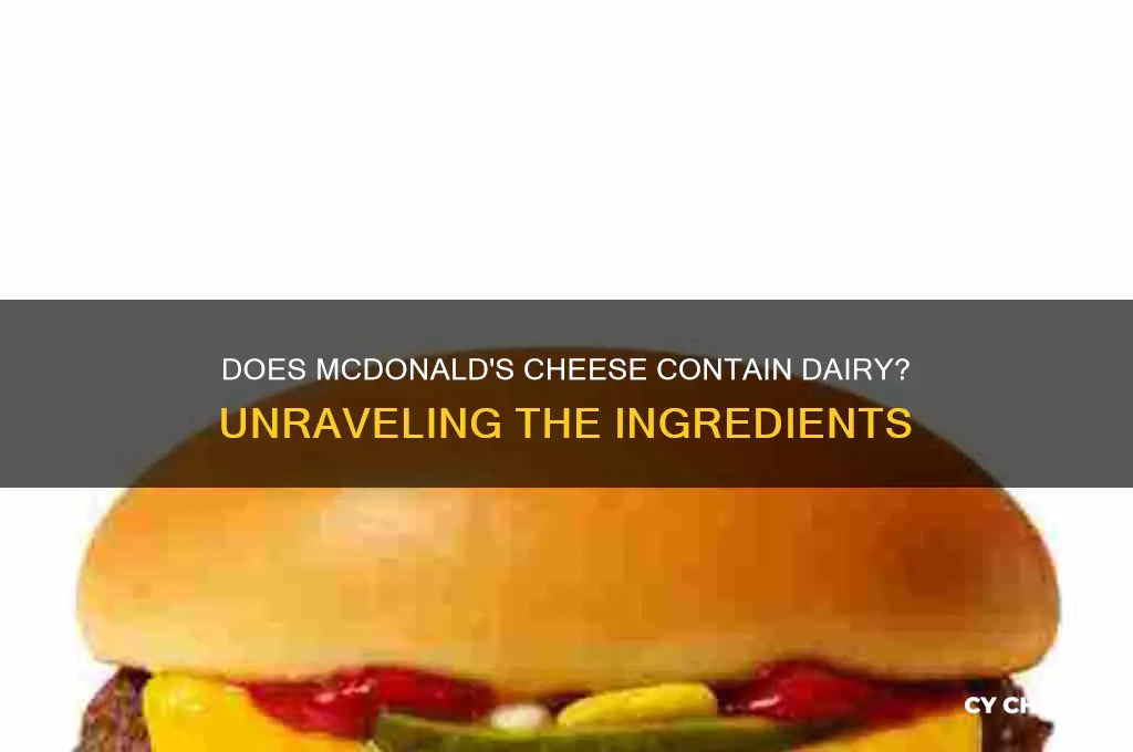 does mcdonalds cheese have dairy