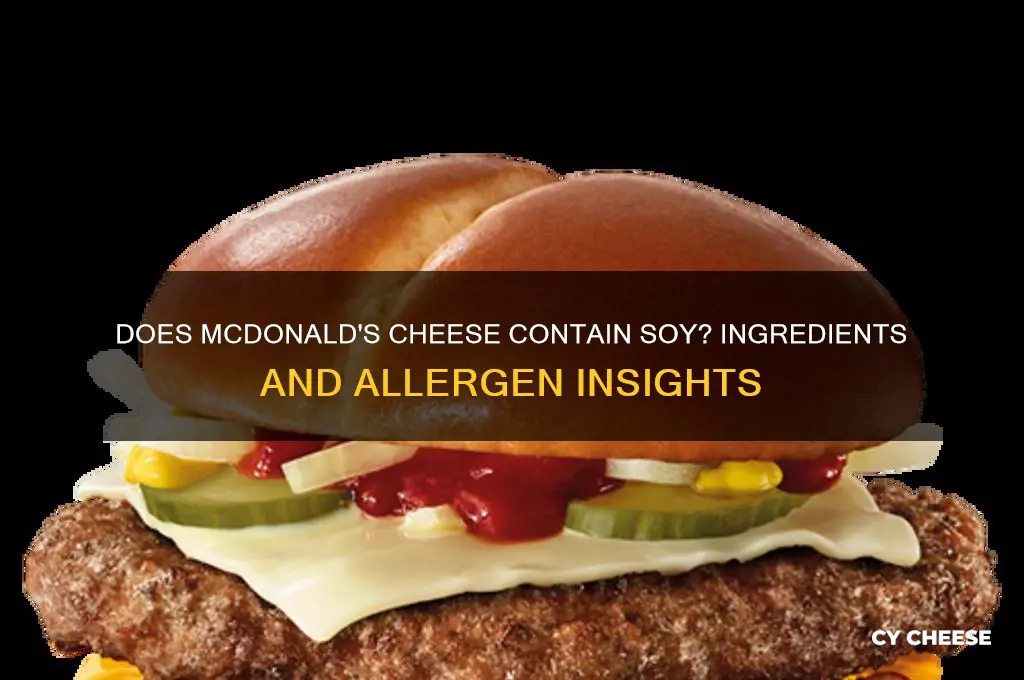 does mcdonalds cheese have soy