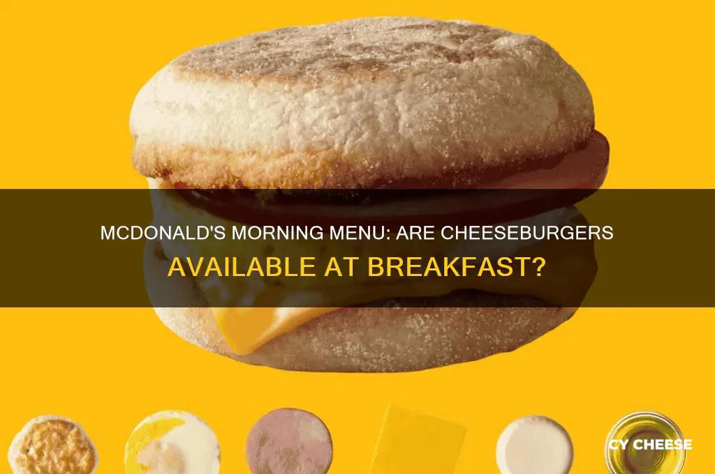 does mcdonalds have cheese burgers in thw morning