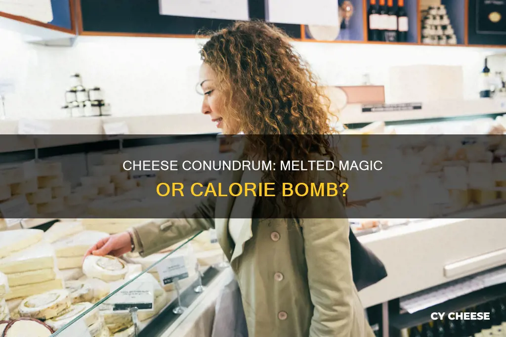 does melted cheese have more calories